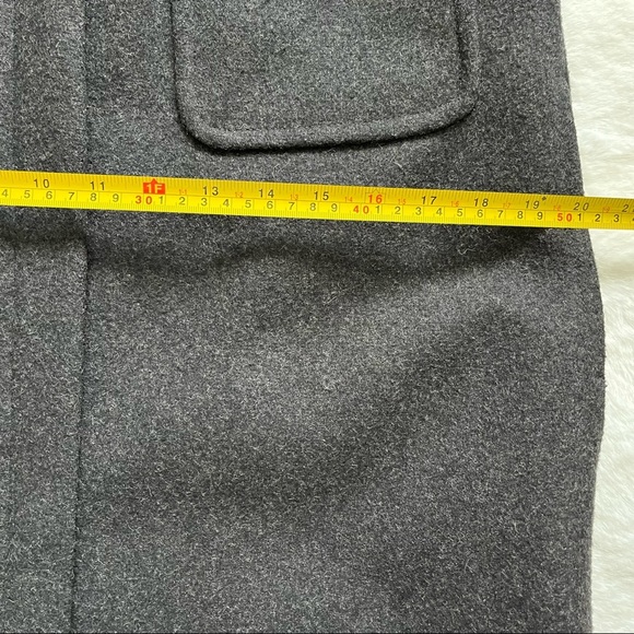 J. CREW WOOL BLEND LONG LINE JACKET Size Small Charcoal Gray Minimalist Chic - Picture 9 of 11